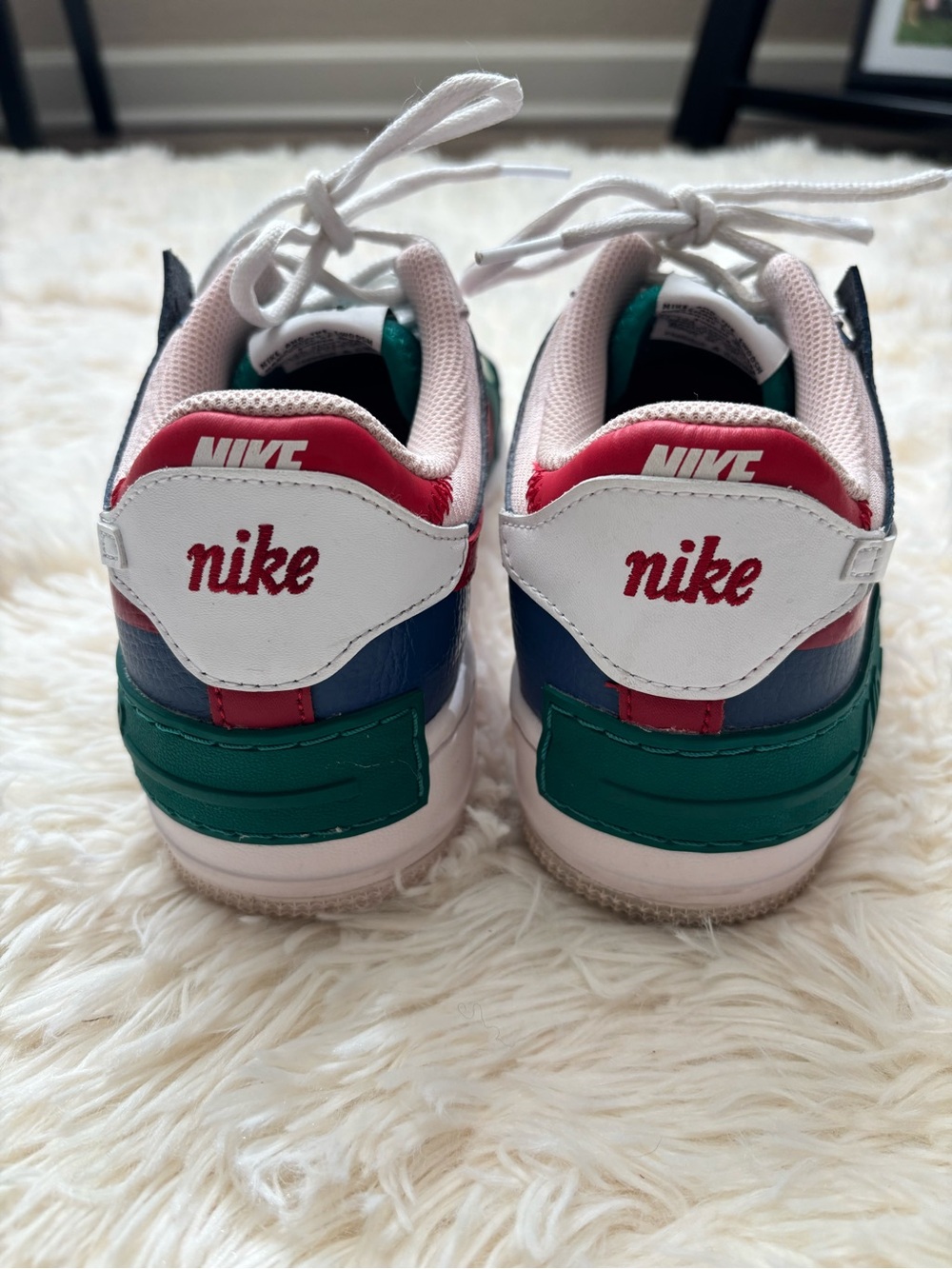 Nike AF1 Shadow Mystic Navy Multicolor Sneakers Women’s 8.5 - Picture 4 of 9